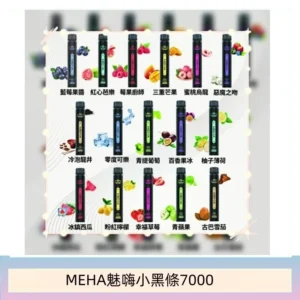 MEHA XBAR 魅嗨 小黑條7000口 拋棄式電子煙·續航持久